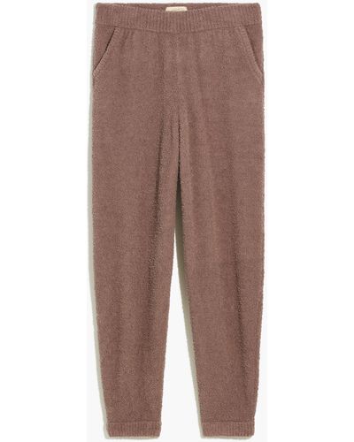 MW L Bouclé Pull-on Jogger Trousers - Natural