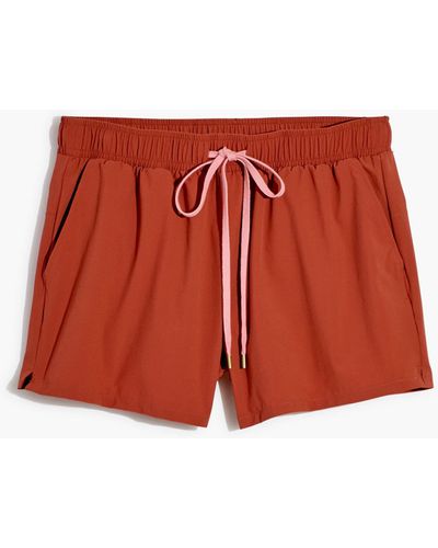 MW Madewell Second Wave 3" Board Shorts - Red