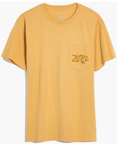 MW Madewell X Parks Project Zion Organic Cotton Pocket Tee - Blue
