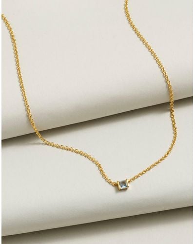 MW Delicate Collection Demi-fine Birthstone Chain Necklace - Metallic
