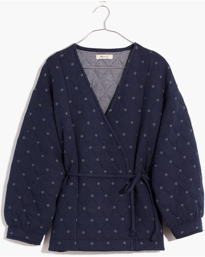 MW Quilted Wrap Jacket - Blue