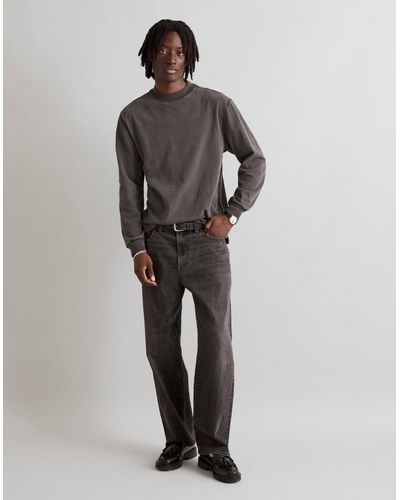 MW Garment-dyed Mockneck Long-sleeve Tee - Multicolour
