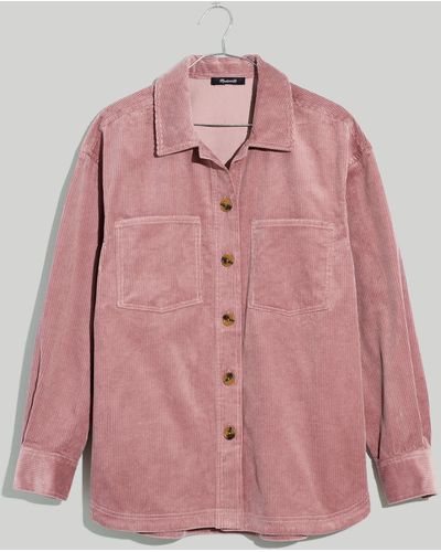 MW Plus Corduroy Kentwood Oversized Shirt-jacket - Pink