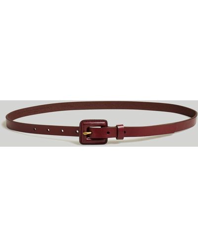 MW Pebbled Leather Covered-buckle Belt - Multicolour