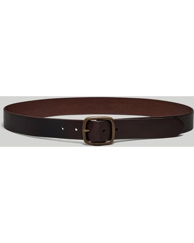 MW Leather Center-bar Belt - Brown