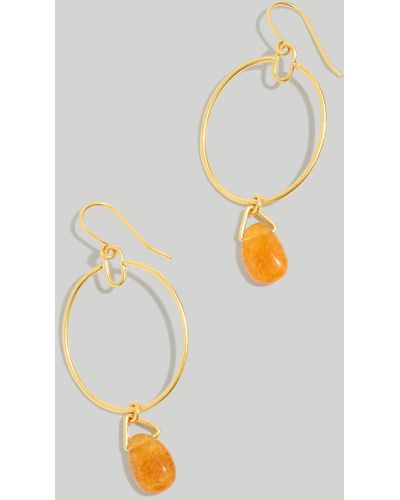 MW Stone Collection Chrysoprase Statement Earrings - White