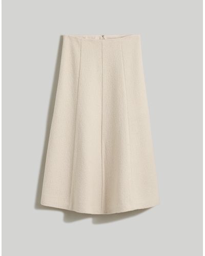 MW Boiled Wool Midi Skirt - Natural