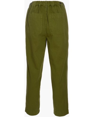 MW Seamed Pull-on Tapered Trousers - Green