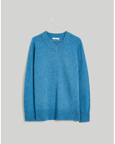 MW (re)generative Wool V-neck Jumper - Blue