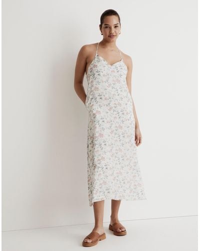 MW Madewell X Reistor Floral Slip Maxi Dress - White