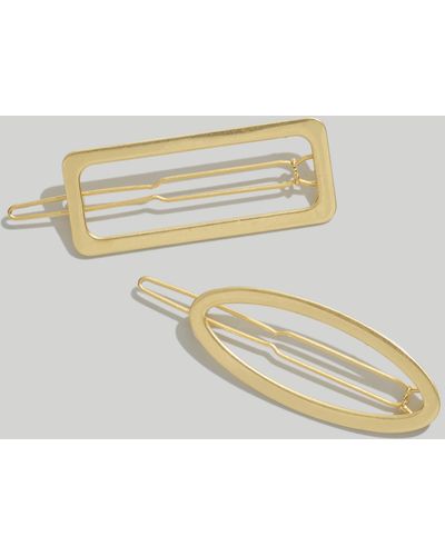 MW Two-pack Open Shape Hair Clips - Metallic