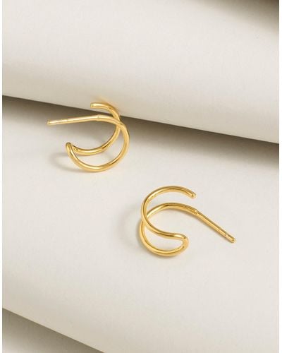 MW Demi-fine Double Hoop Earrings - Natural