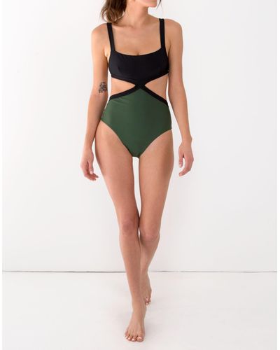 MW Galamaar® Braxton Cutout One-piece Swimsuit - Green