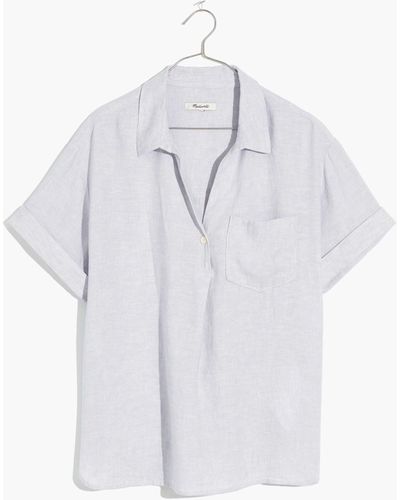 MW Linen-blend Swenson Popover Shirt - White