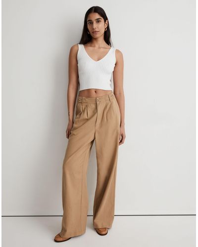 MW Harlow Wide-leg Trousers - Natural