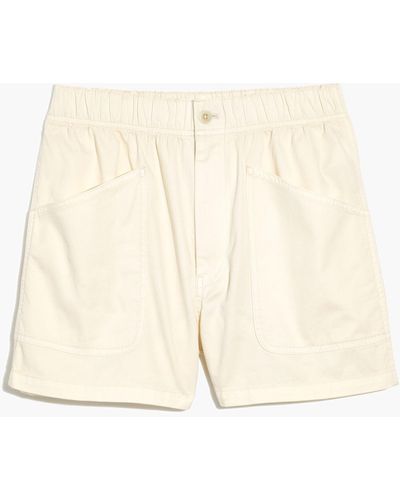 MW Garment-dyed Pull-on Utility Shorts - White