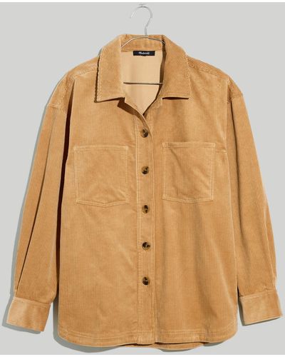 MW Plus Corduroy Kentwood Oversized Shirt-jacket - Natural