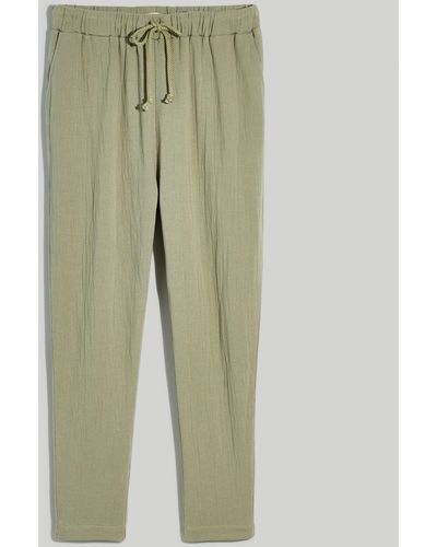 MW Rumpled Terry Pull-on Tapered Pants - Natural