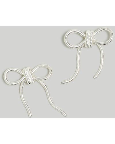 MW Snake Chain Bow Statement Earrings - Multicolor