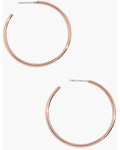 MW Medium Hoop Earrings - Metallic
