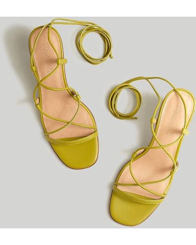 MW The Jeanine Lace-up Sandal In Leather - Metallic