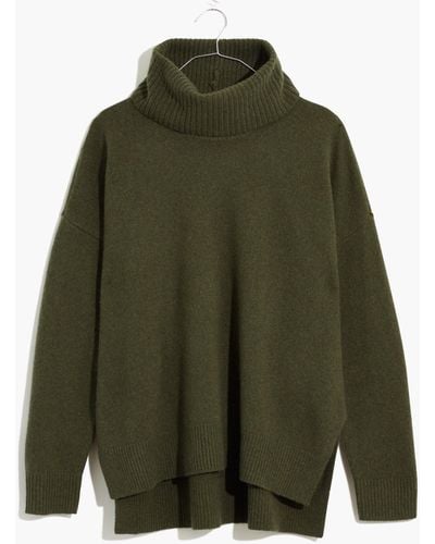 MW (re)sourced Cashmere Convertible Turtleneck Sweater - Green
