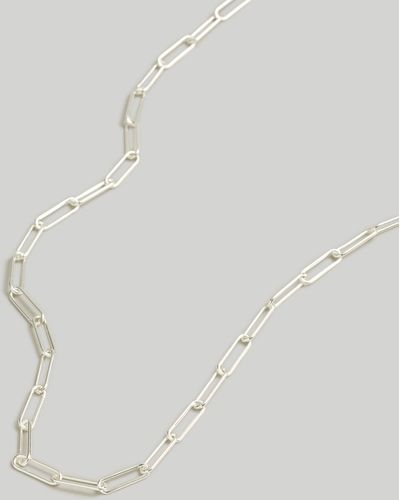 MW Paperclip Chain Necklace - White