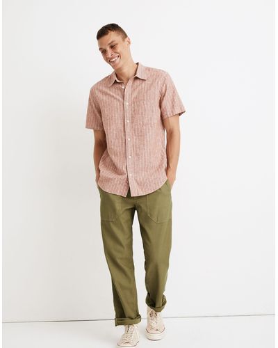 MW Linen-cotton Short-sleeve Perfect Shirt - Natural