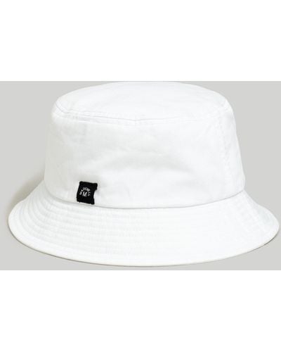 MW Washed Canvas Bucket Hat - White