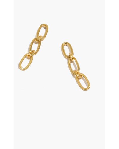 MW Paperclip Chain Earrings - Metallic