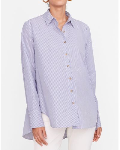 MW Hatch Collection® Maternity Classic Button-down Shirt - Purple