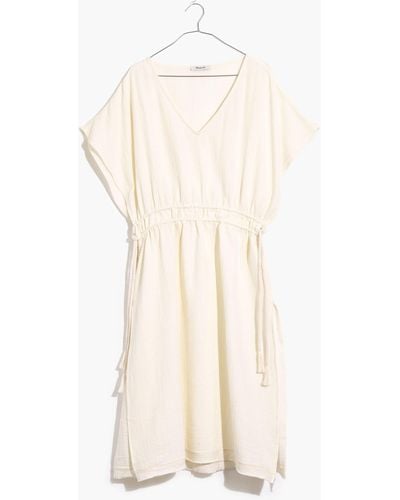MW Double Gauze Side-tie Cover-up Dress - White