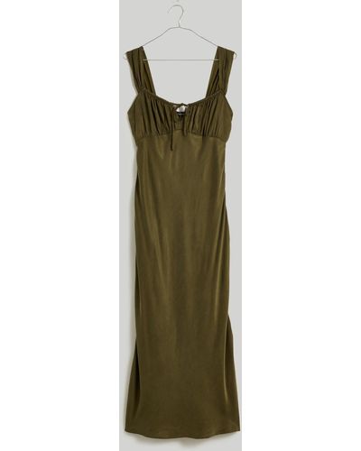 MW Petite Square-neck Midi Dress - Natural