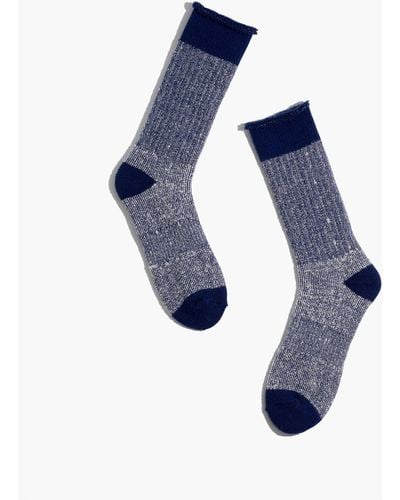 MW Marled Boot Socks - Blue