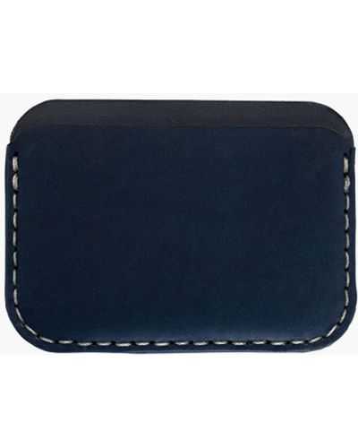 MW Makr Leather Round Wallet - Blue
