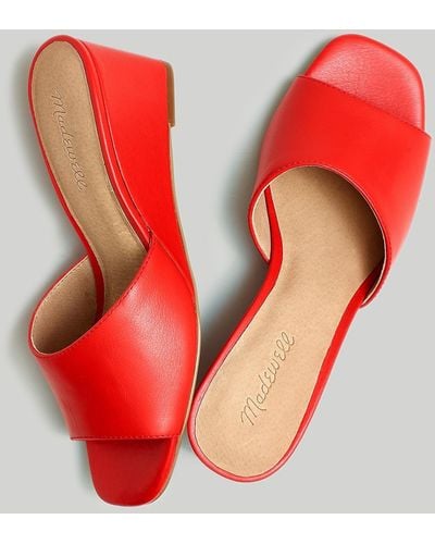 MW The Pearl Wedge Mule - Red
