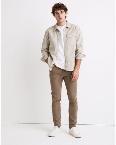 MW Garment-dyed Athletic Slim Jeans - White