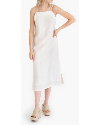 MW Tribe Alivetm Organic Linen Slip Dress - White