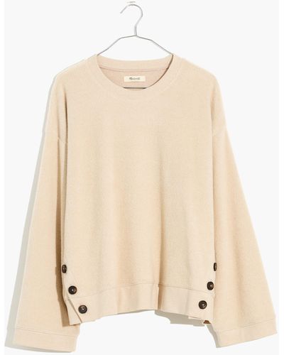 MW Plus (re)sourced Brushed Side-button Relaxed Sweatshirt - Natural