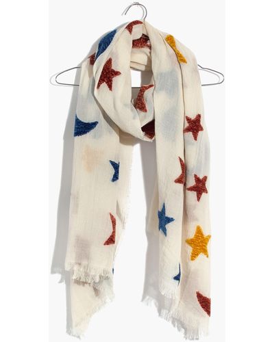 MW Starry Night Chenille Scarf - White