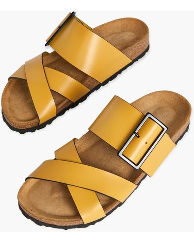 MW Intentionally Blank Leather Meredith Sandals - Metallic
