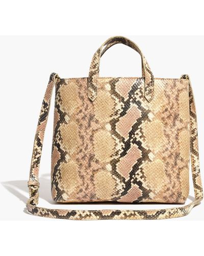 MW The Zip-top Transport Crossbody: Snake Embossed Leather Edition - Natural