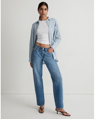 MW Low-rise Baggy Straight Jeans In Enley Wash - Blue