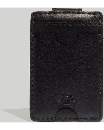 MW Leather Card Case With Magnet - Black