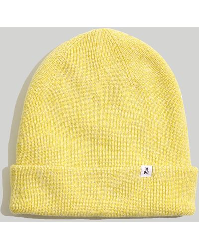 MW Recycled Cotton Cuffed Beanie - Yellow