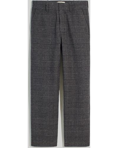 MW Baggy Straight Wool-blend Trousers - Blue