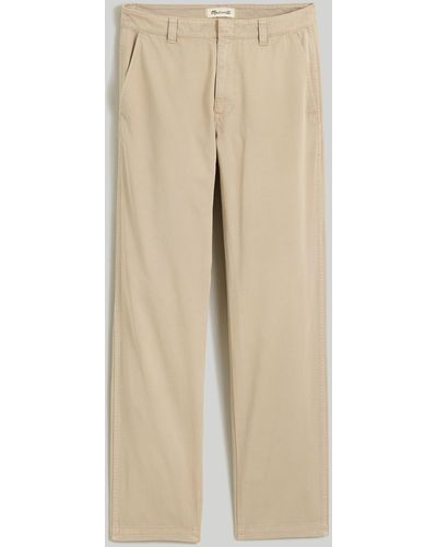MW Garment-dyed Low-slung Straight Chino Pants - Blue