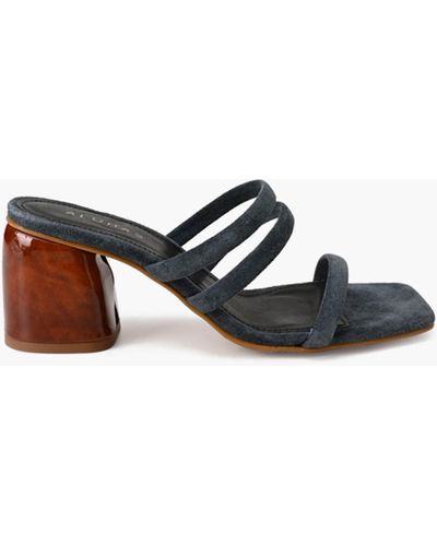 MW Alohas Suede Indiana Block-heel Sandals - Grey