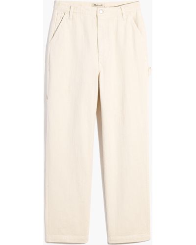 MW Baggy Straight Cargo Trousers - White