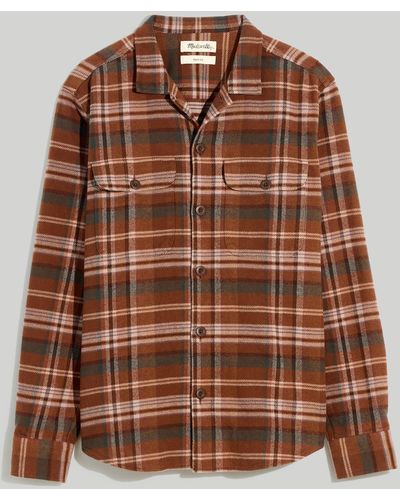 MW Brushed Flannel Easy Shirt-jacket - Brown